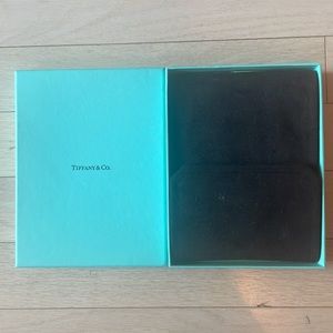 Tiffany necklace box with suede necklace holder